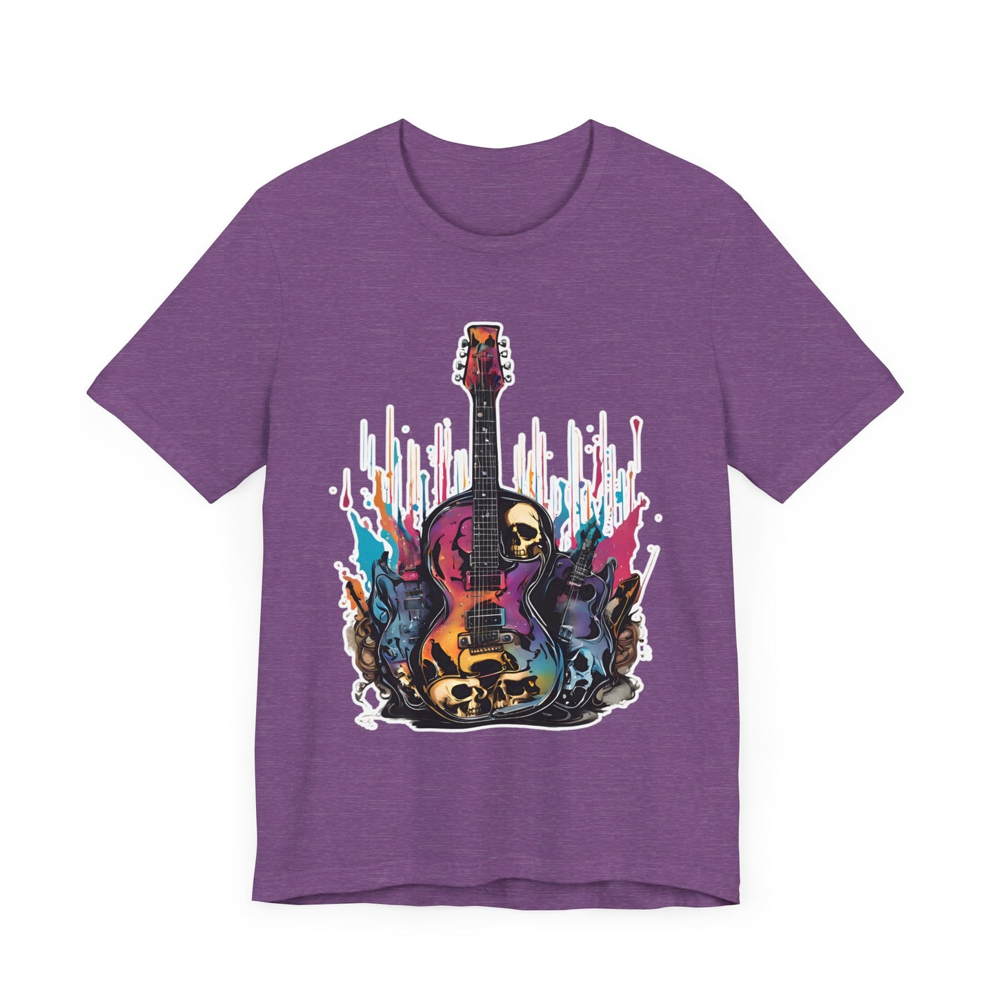 Color Flames Guitar T-Shirt