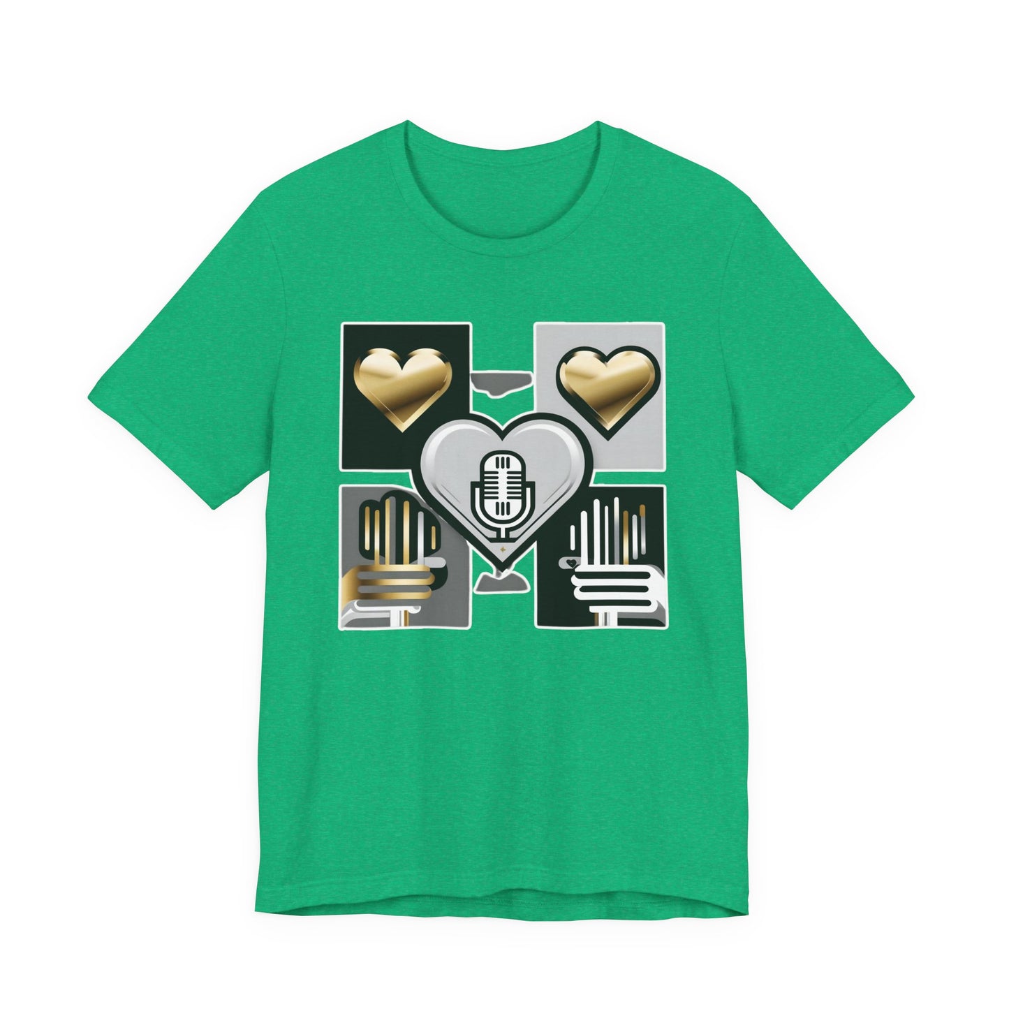 Gold Heart Kpop T-Shirt