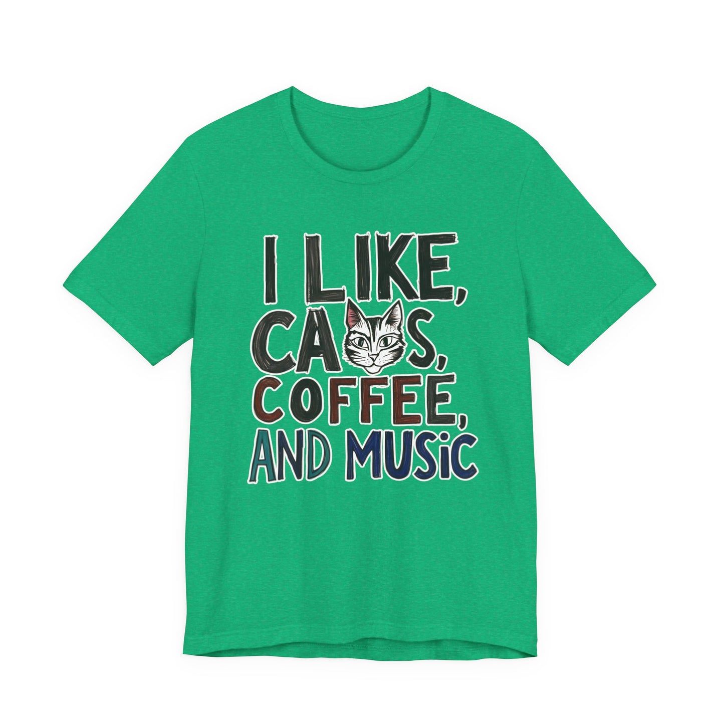 I like Cats, Coffee and Music T-Shirt