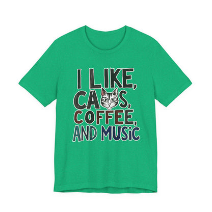 I like Cats, Coffee and Music T-Shirt