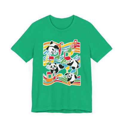 Colorful Panda V T-Shirt