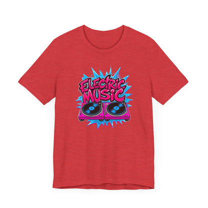 Pink Electric Vinyl Record T-Shirt