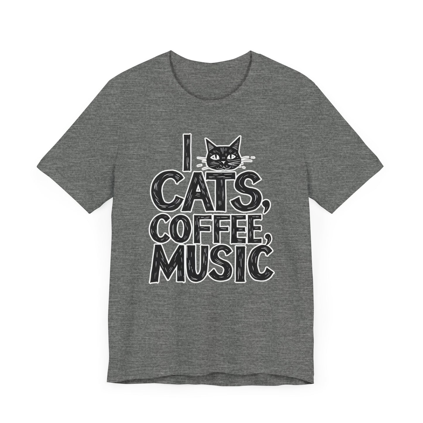 I love Cats, Coffee and Music T-Shirt