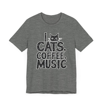 I love Cats, Coffee and Music T-Shirt