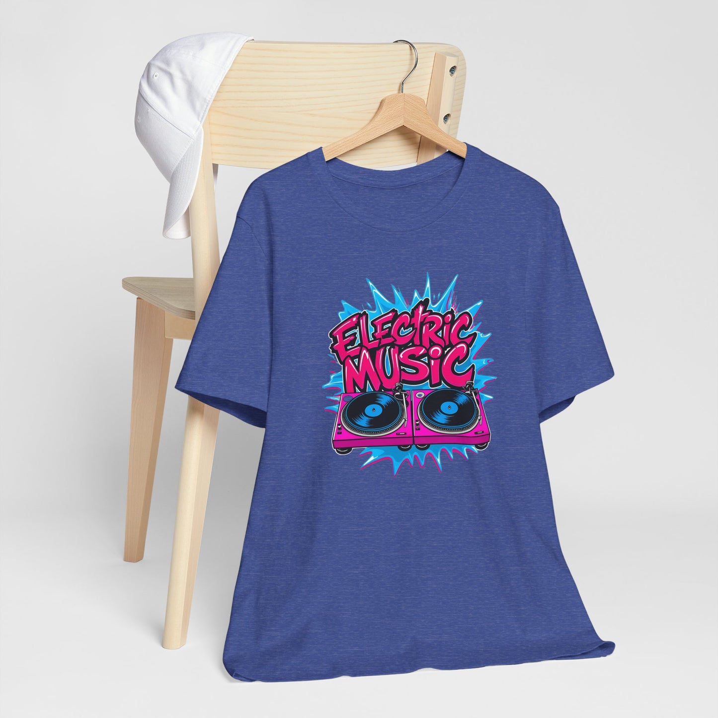 Pink Electric Vinyl Record T-Shirt