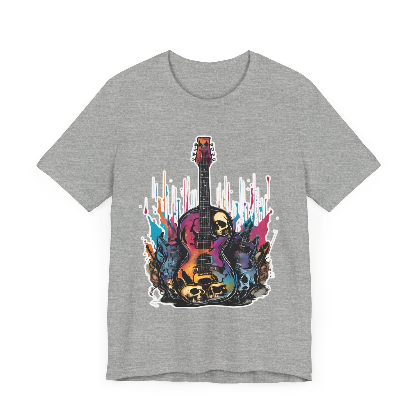 Color Flames Guitar T-Shirt