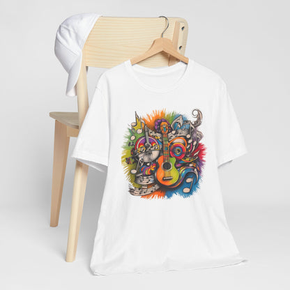Round Multiple Color Guitar T-Shirt
