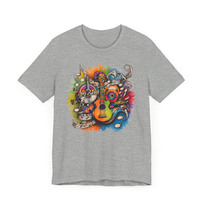 Round Multiple Color Guitar T-Shirt