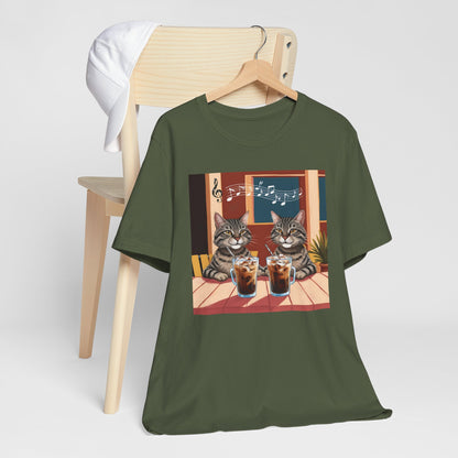 Two Cats and Coffee T-Shirt
