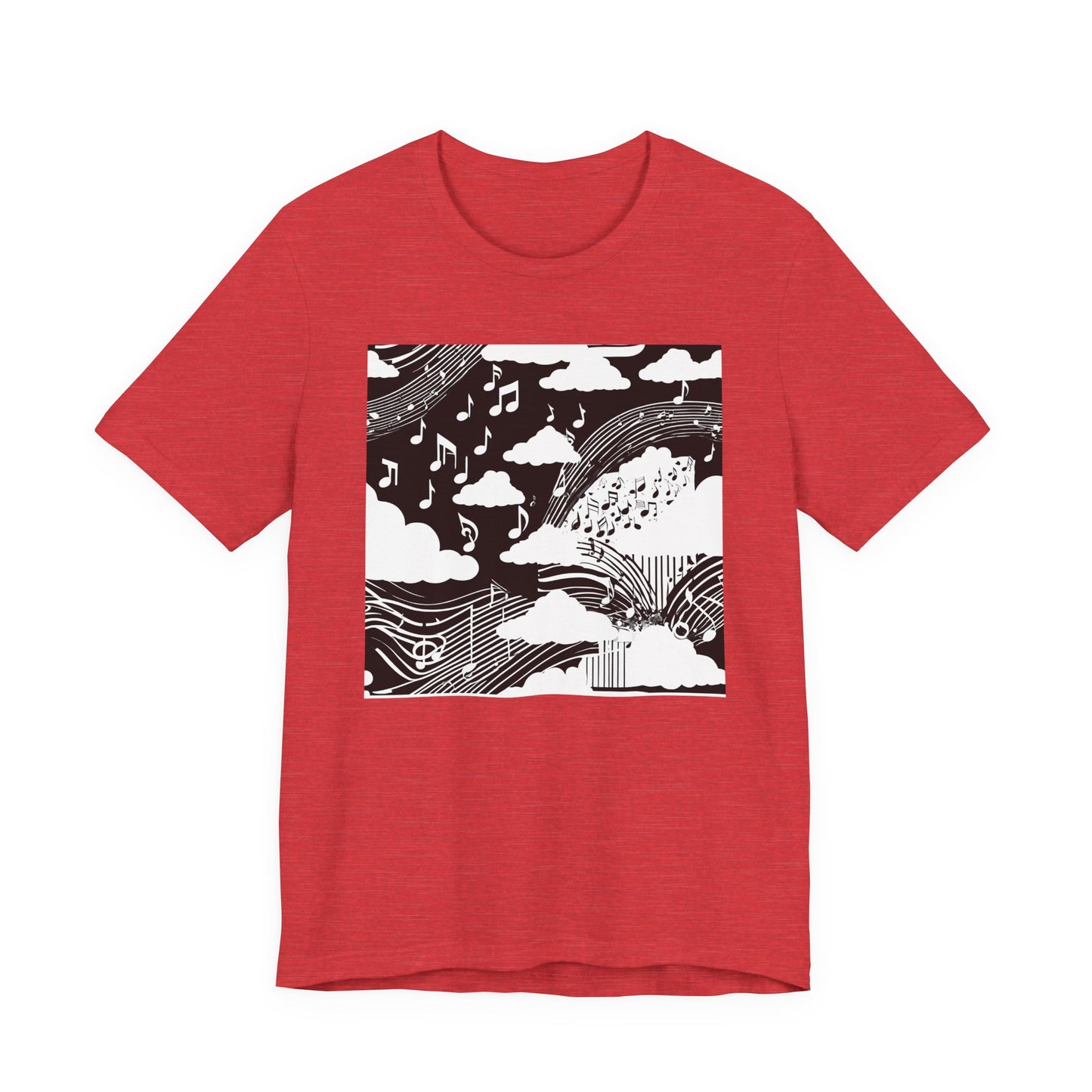 White Music Clouds T-Shirt