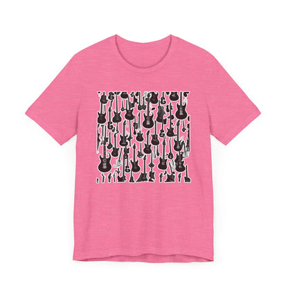 Multiple Black & White Guitars T-Shirt