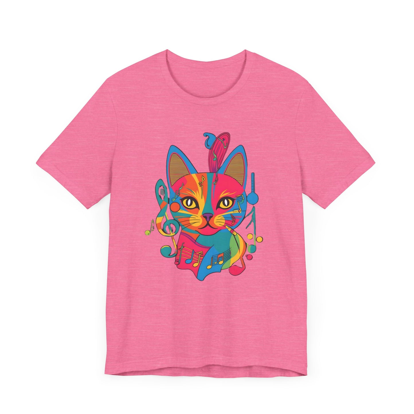 Colorful Cat V T-Shirt