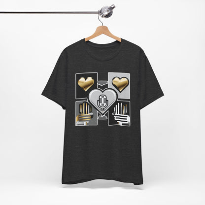 Gold Heart Kpop T-Shirt