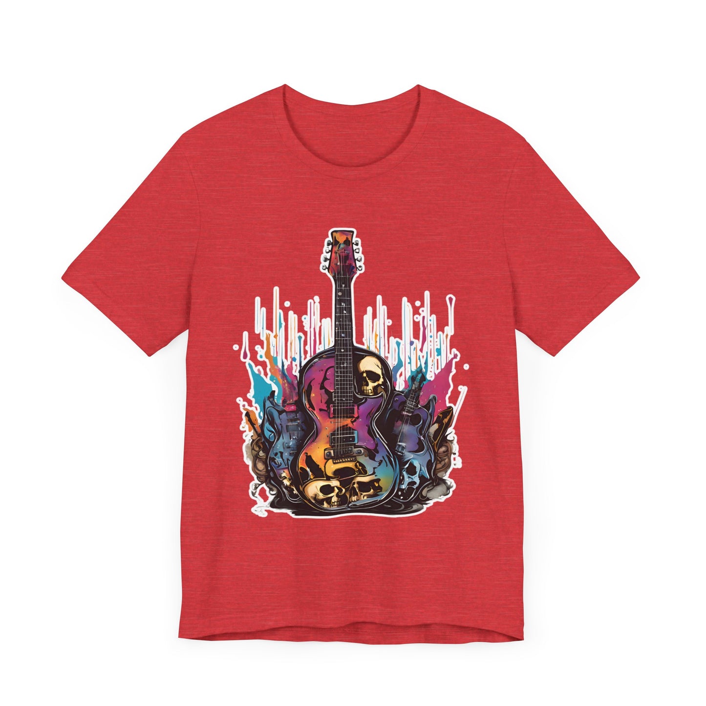 Color Flames Guitar T-Shirt
