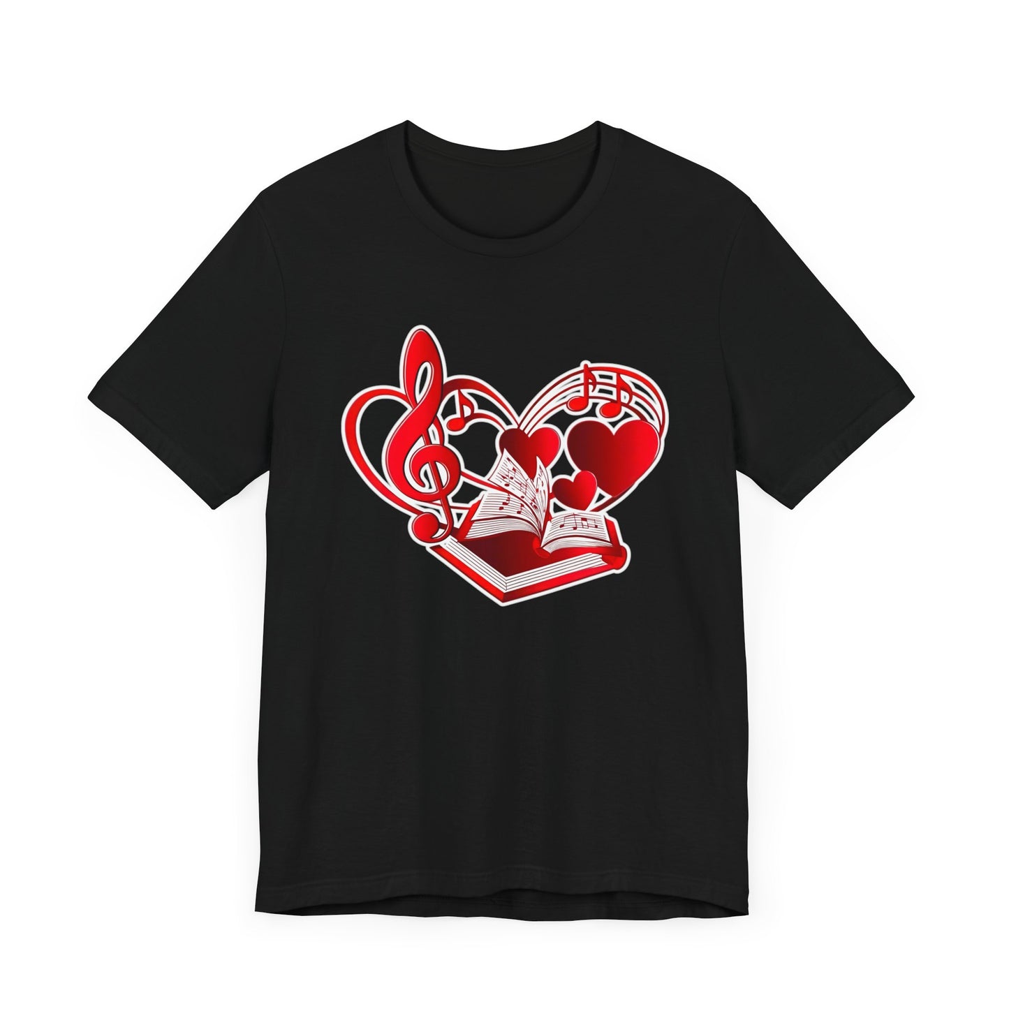 Heart, Music and Books T-Shirt
