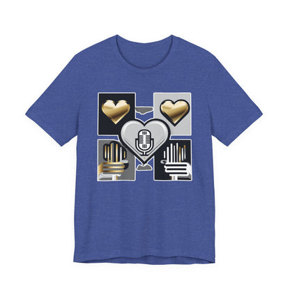 Gold Heart Kpop T-Shirt