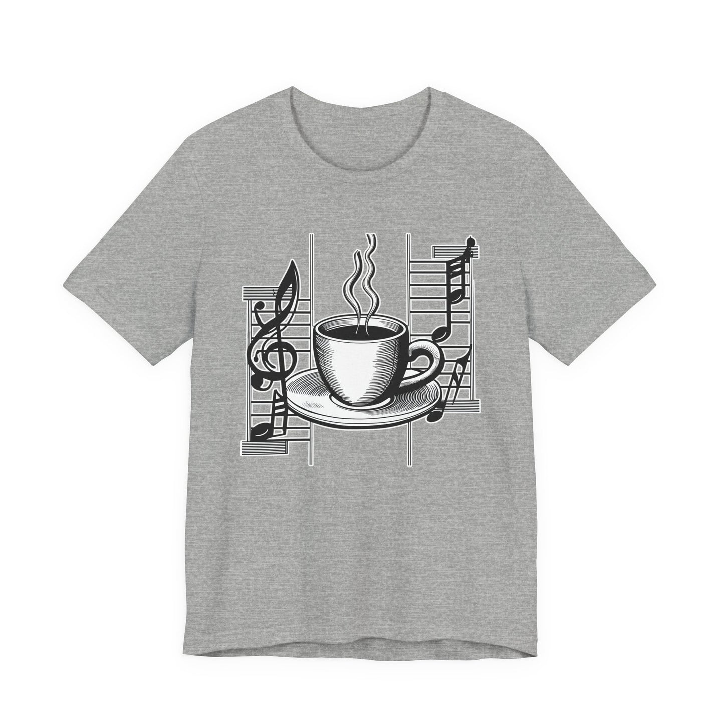Coffee and Music Notes T-Shirt