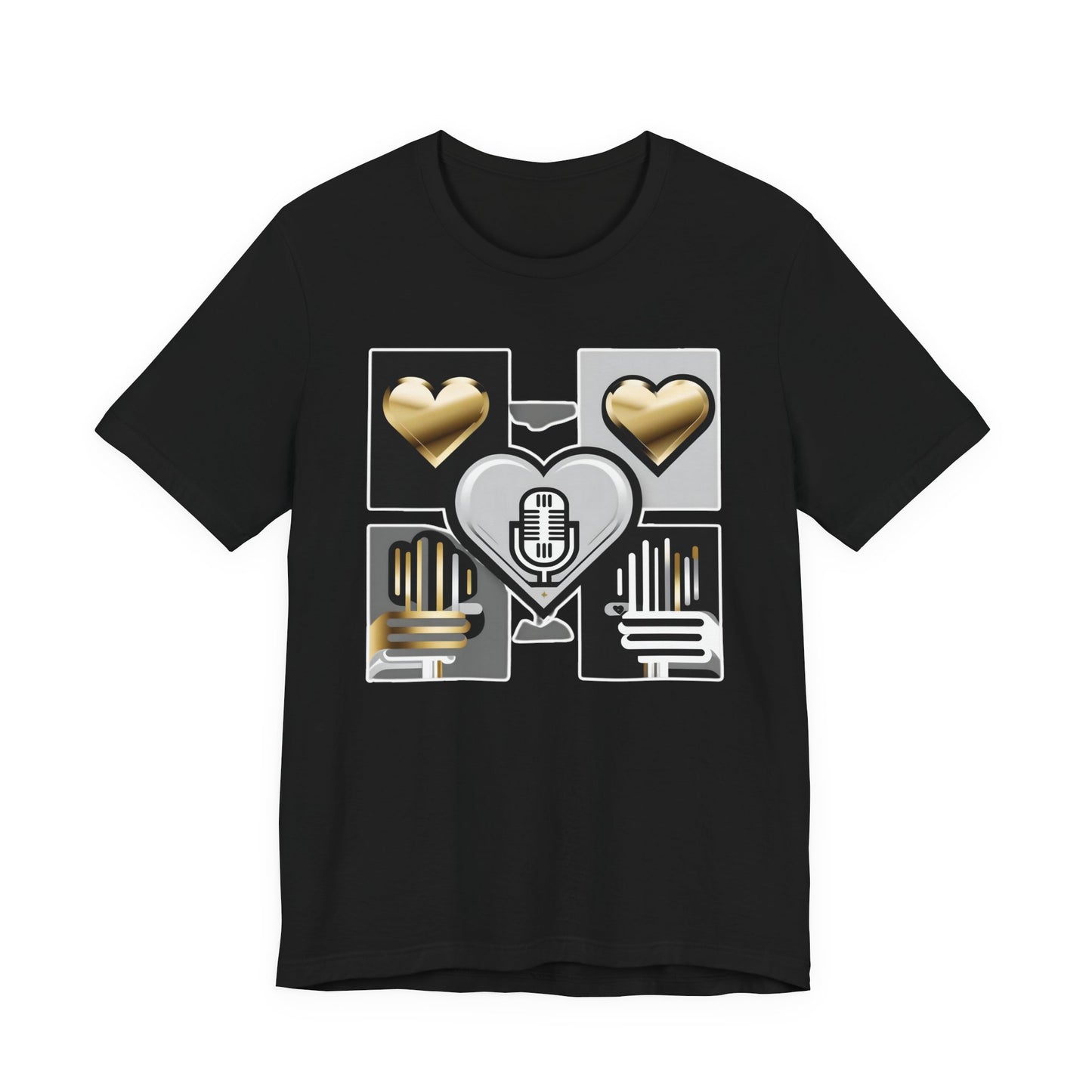 Gold Heart Kpop T-Shirt