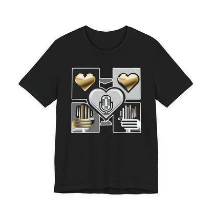 Gold Heart Kpop T-Shirt