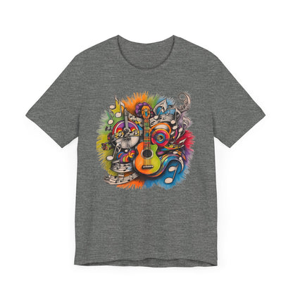 Round Multiple Color Guitar T-Shirt