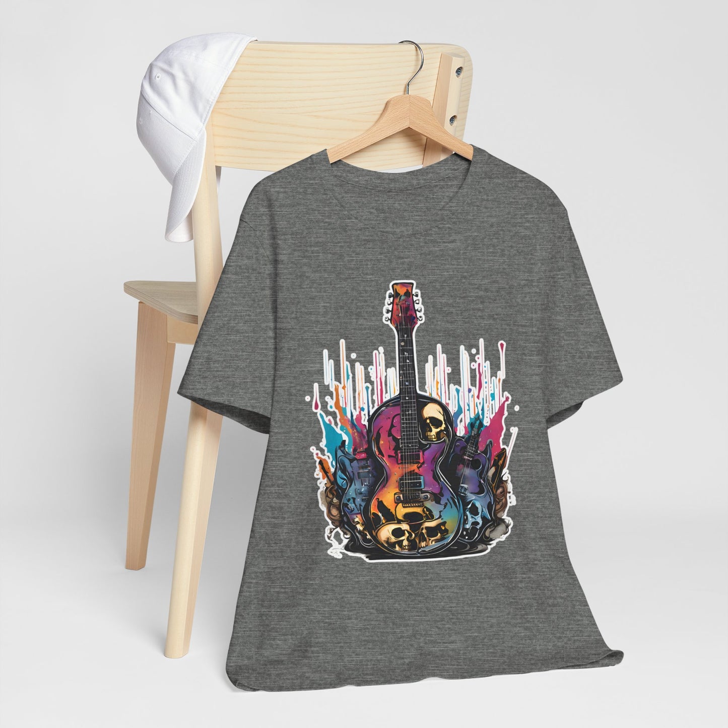 Color Flames Guitar T-Shirt