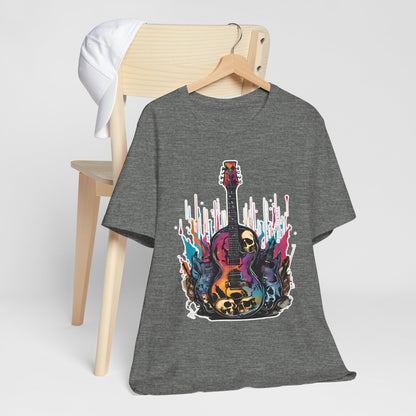 Color Flames Guitar T-Shirt