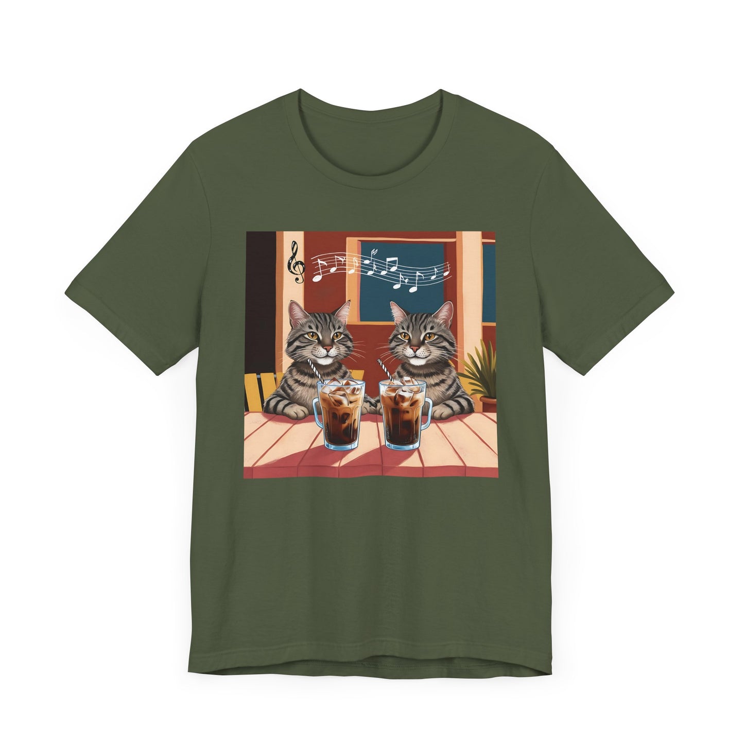 Two Cats and Coffee T-Shirt