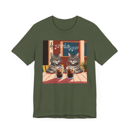 Two Cats and Coffee T-Shirt