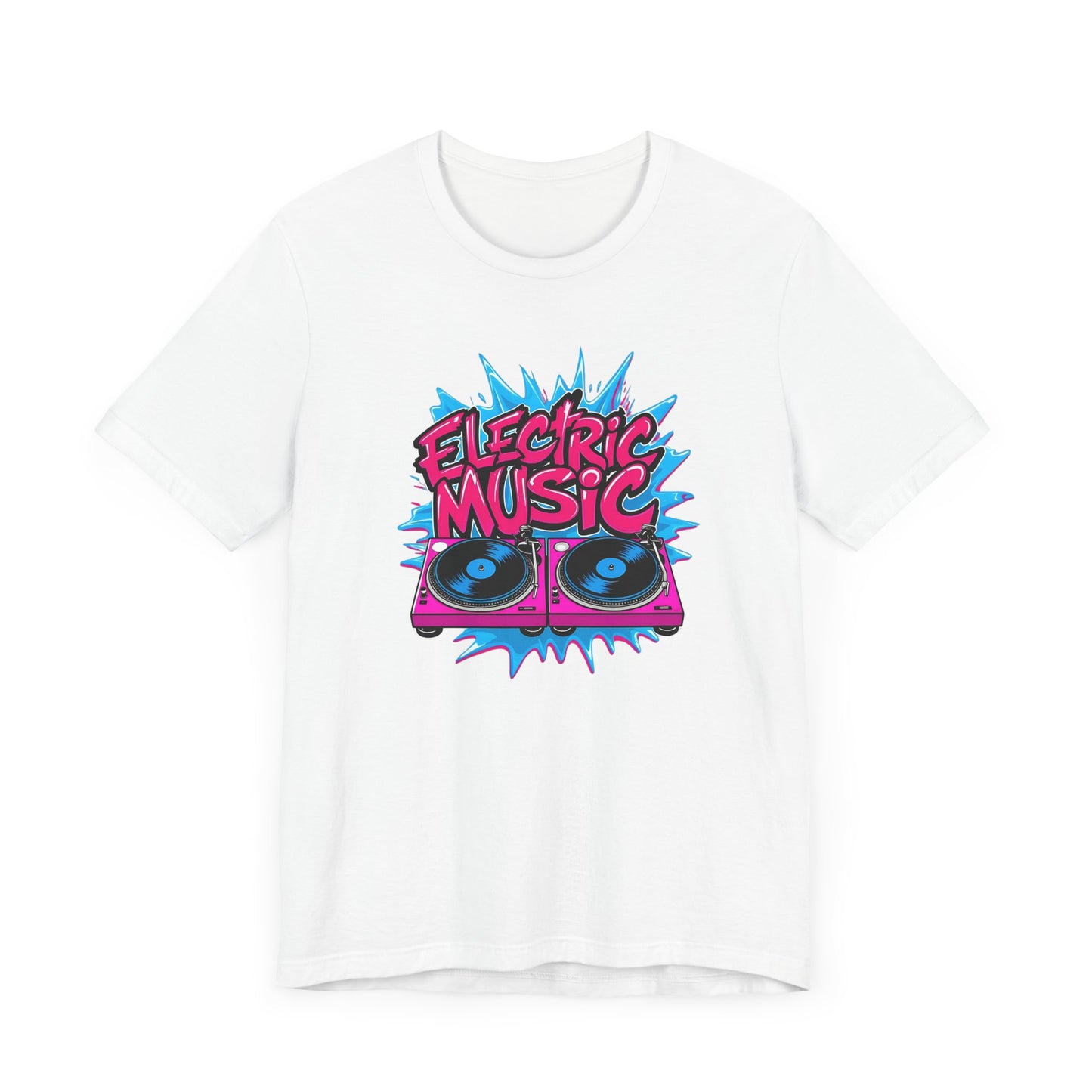 Pink Electric Vinyl Record T-Shirt