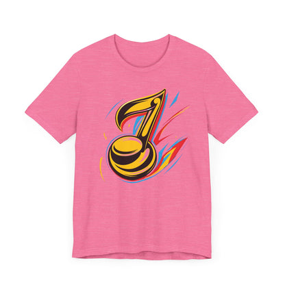 Gold and Pink Music Note T-Shirt