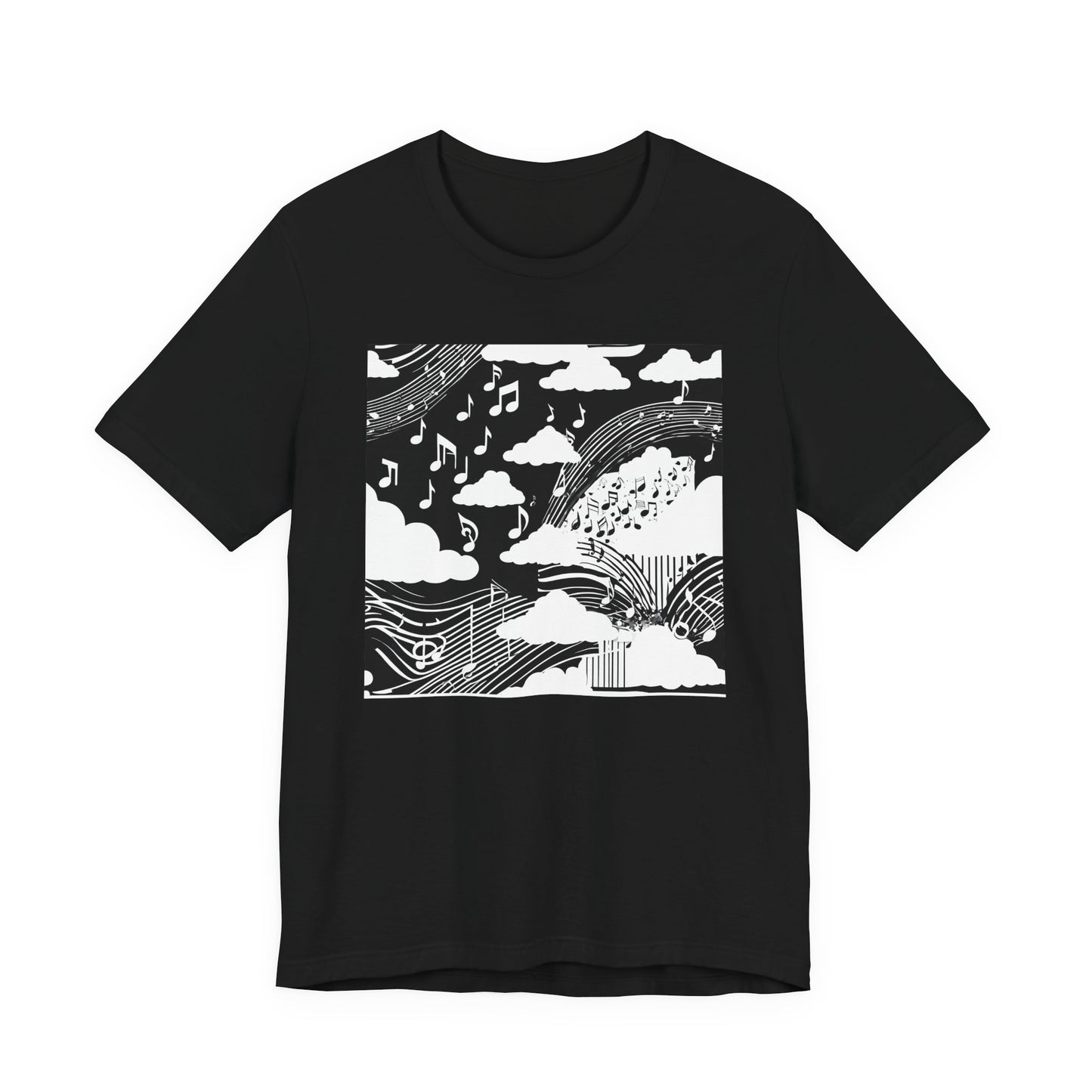 White Music Clouds T-Shirt