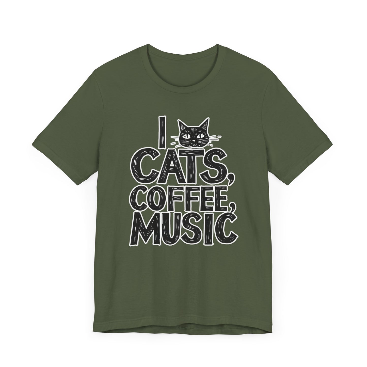 I love Cats, Coffee and Music T-Shirt