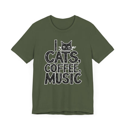 I love Cats, Coffee and Music T-Shirt