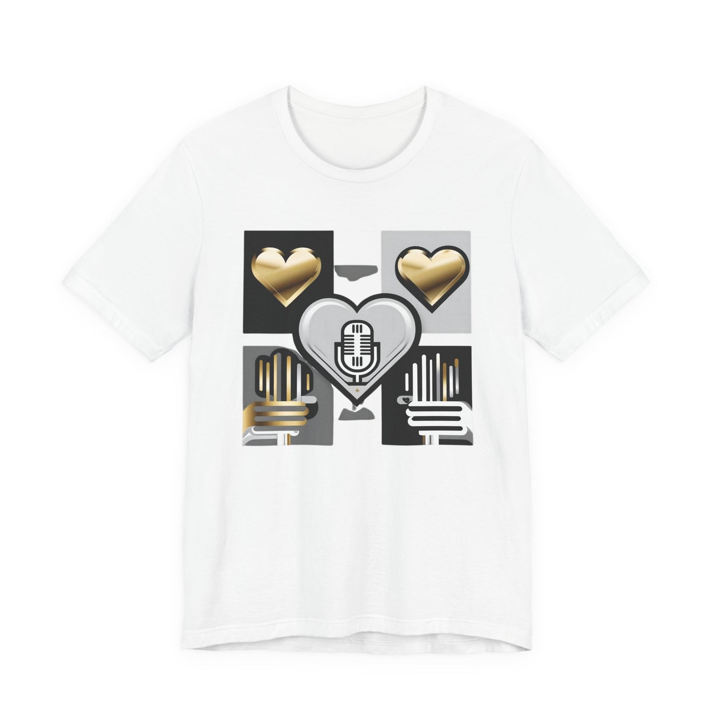 Gold Heart Kpop T-Shirt