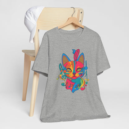 Colorful Cat V T-Shirt