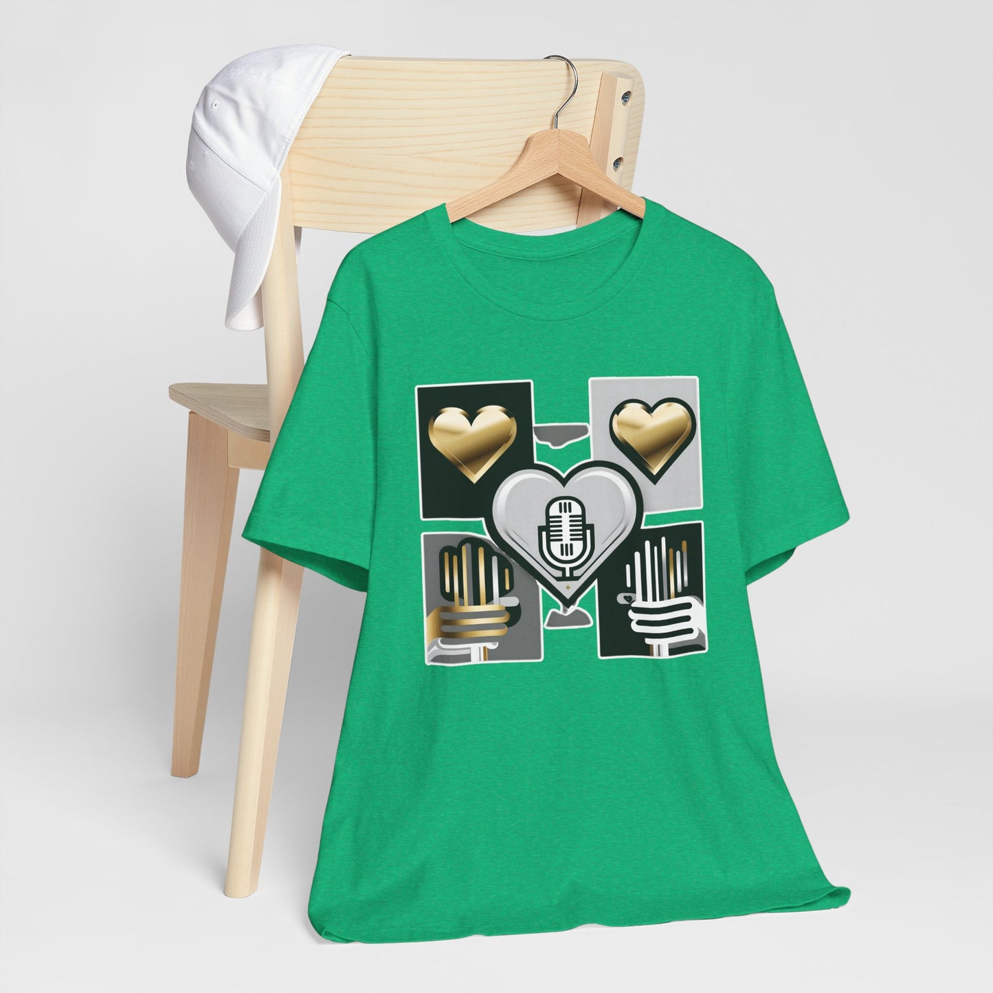 Gold Heart Kpop T-Shirt