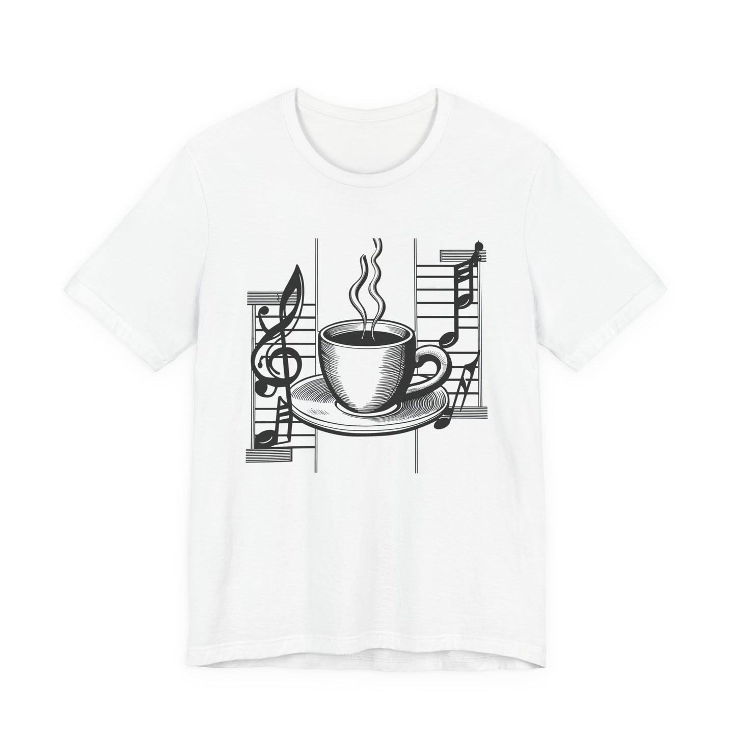 Coffee and Music Notes T-Shirt