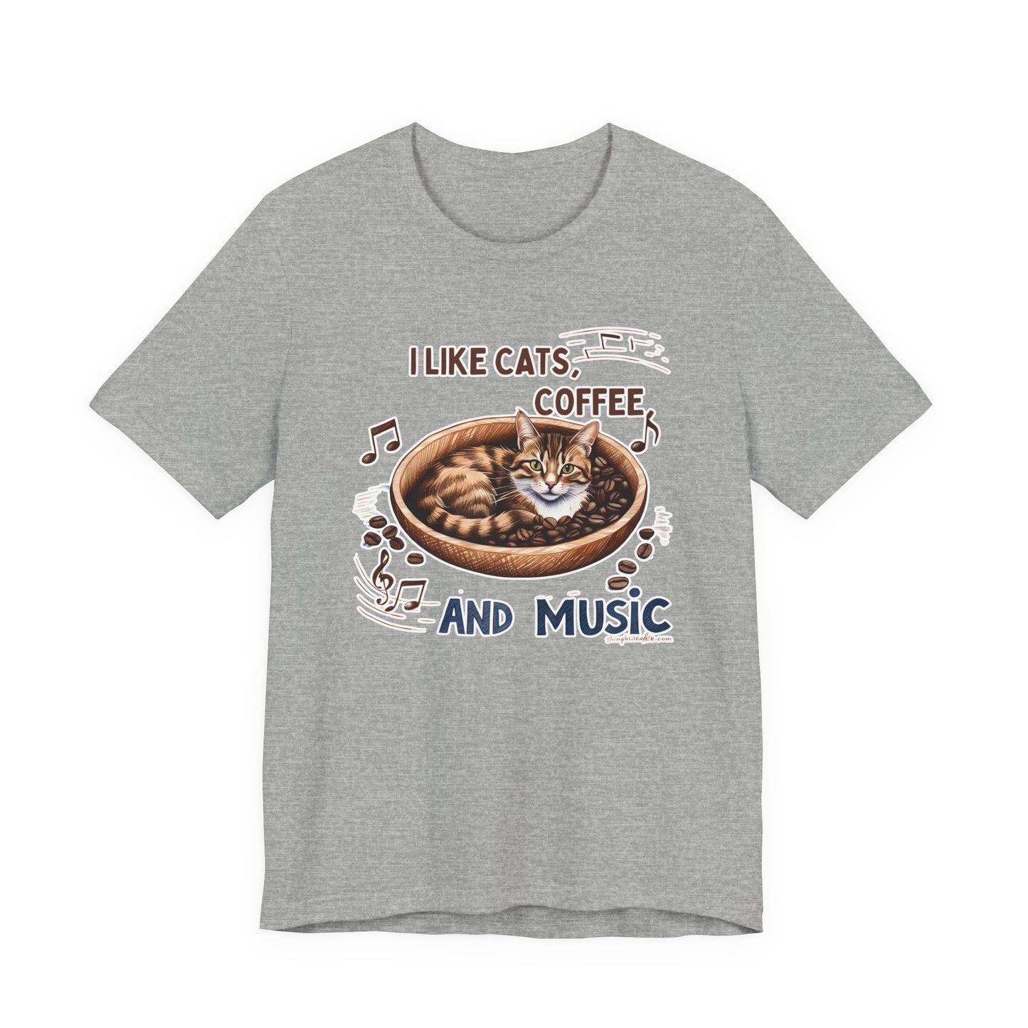 Coffee, Cats and Music V T-Shirt