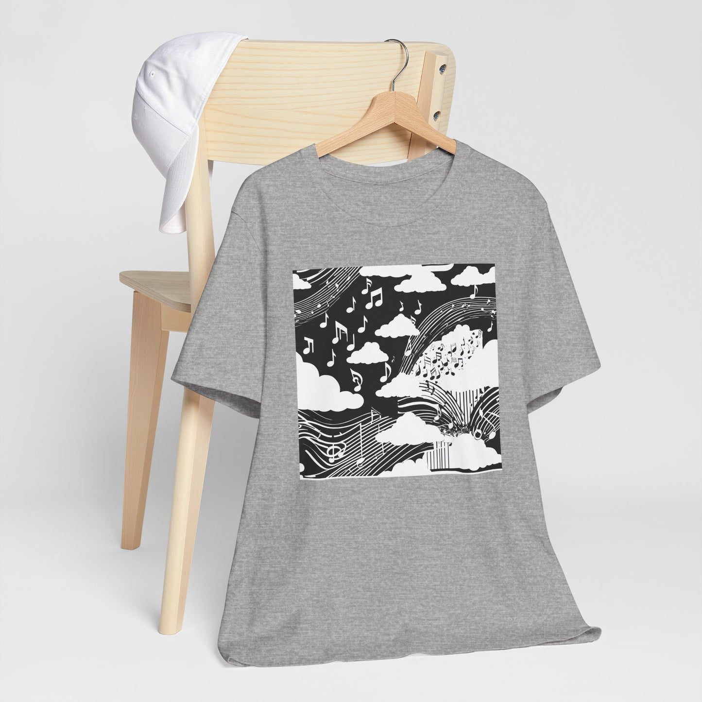 White Music Clouds T-Shirt