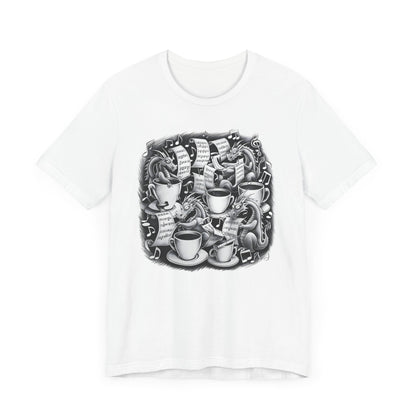 Dragons and Coffee V T-Shirt