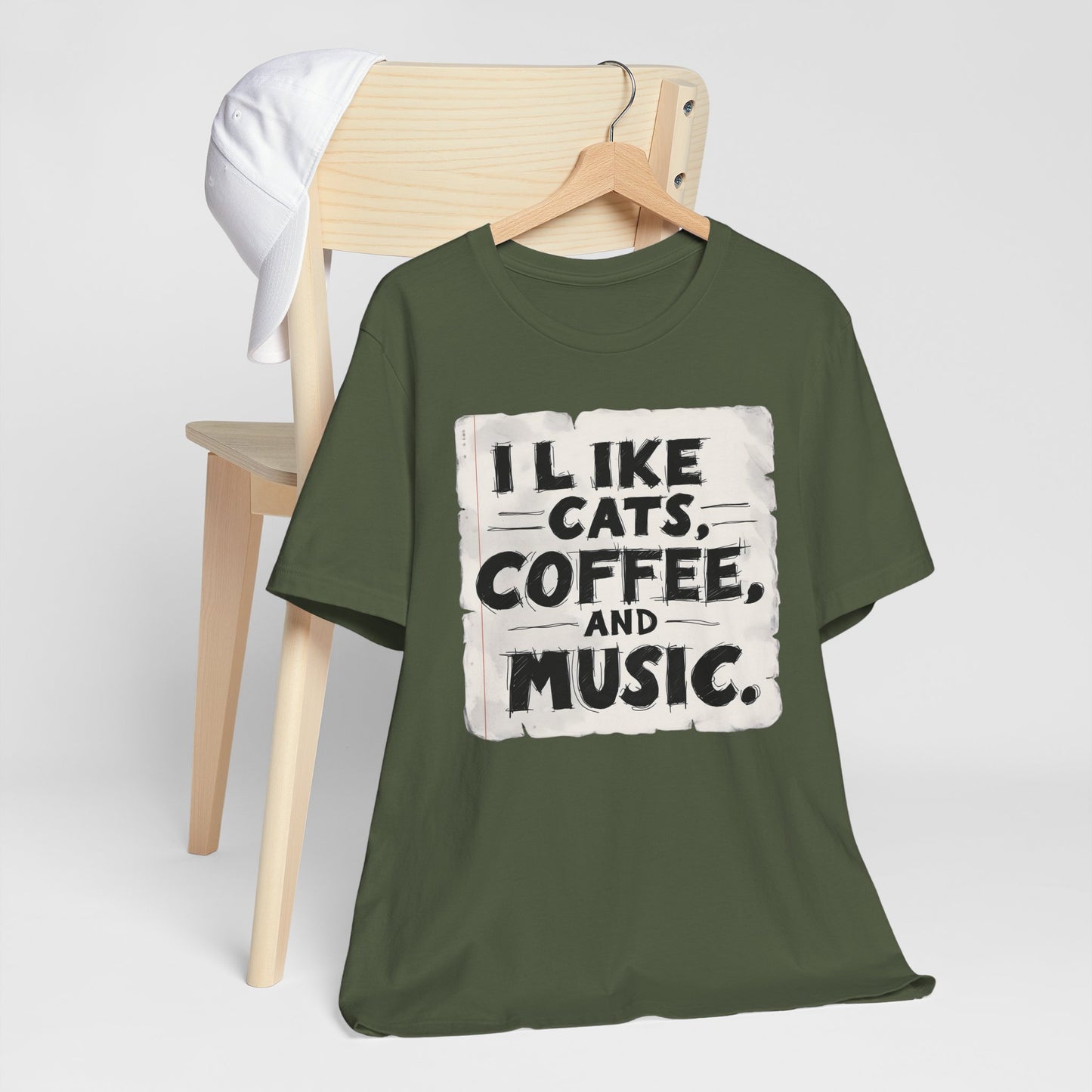 Coffee, Cats and Music T-Shirt