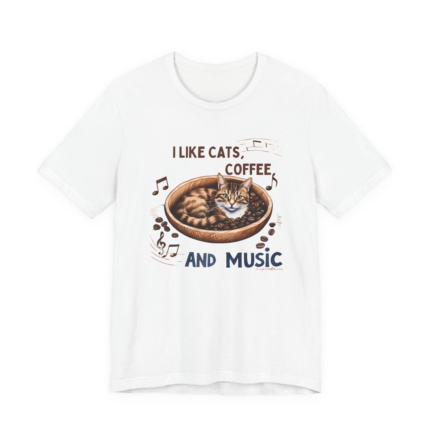 Coffee, Cats and Music V T-Shirt