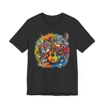 Round Multiple Color Guitar T-Shirt