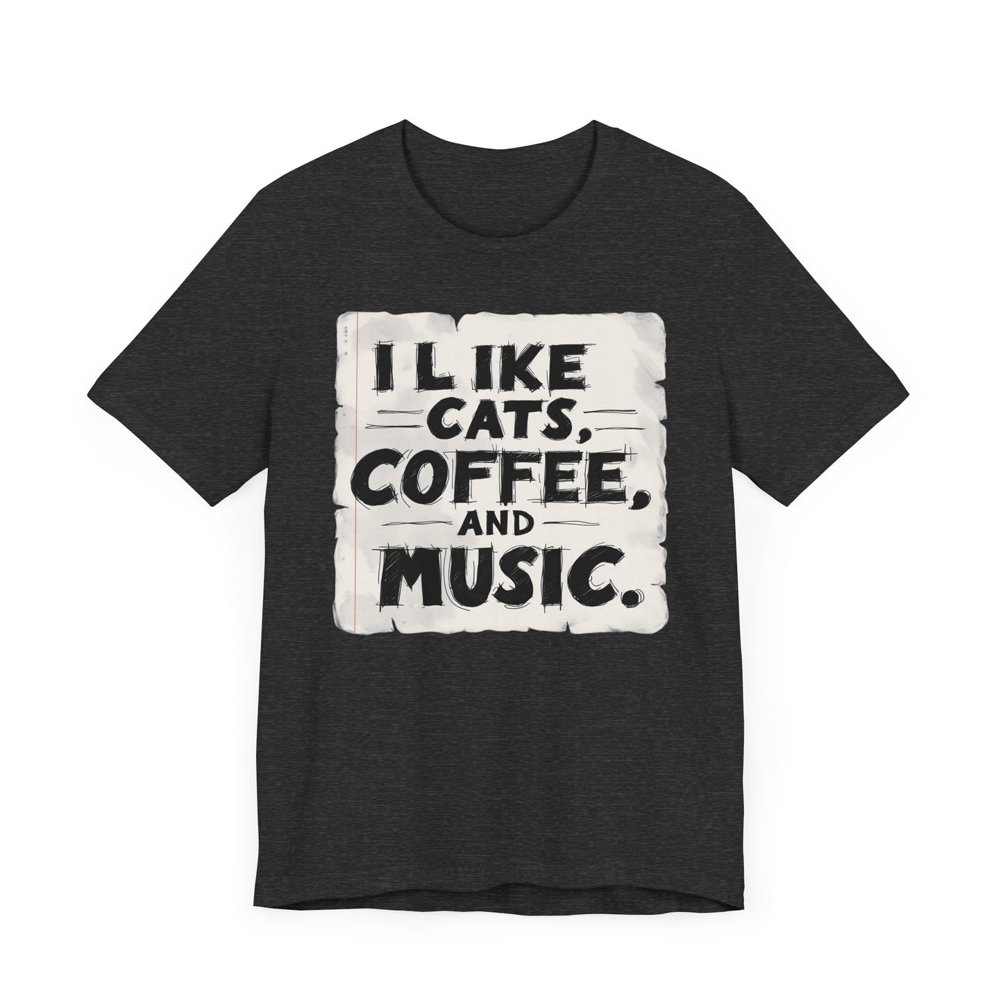 Coffee, Cats and Music T-Shirt