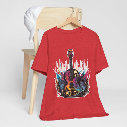 Color Flames Guitar T-Shirt