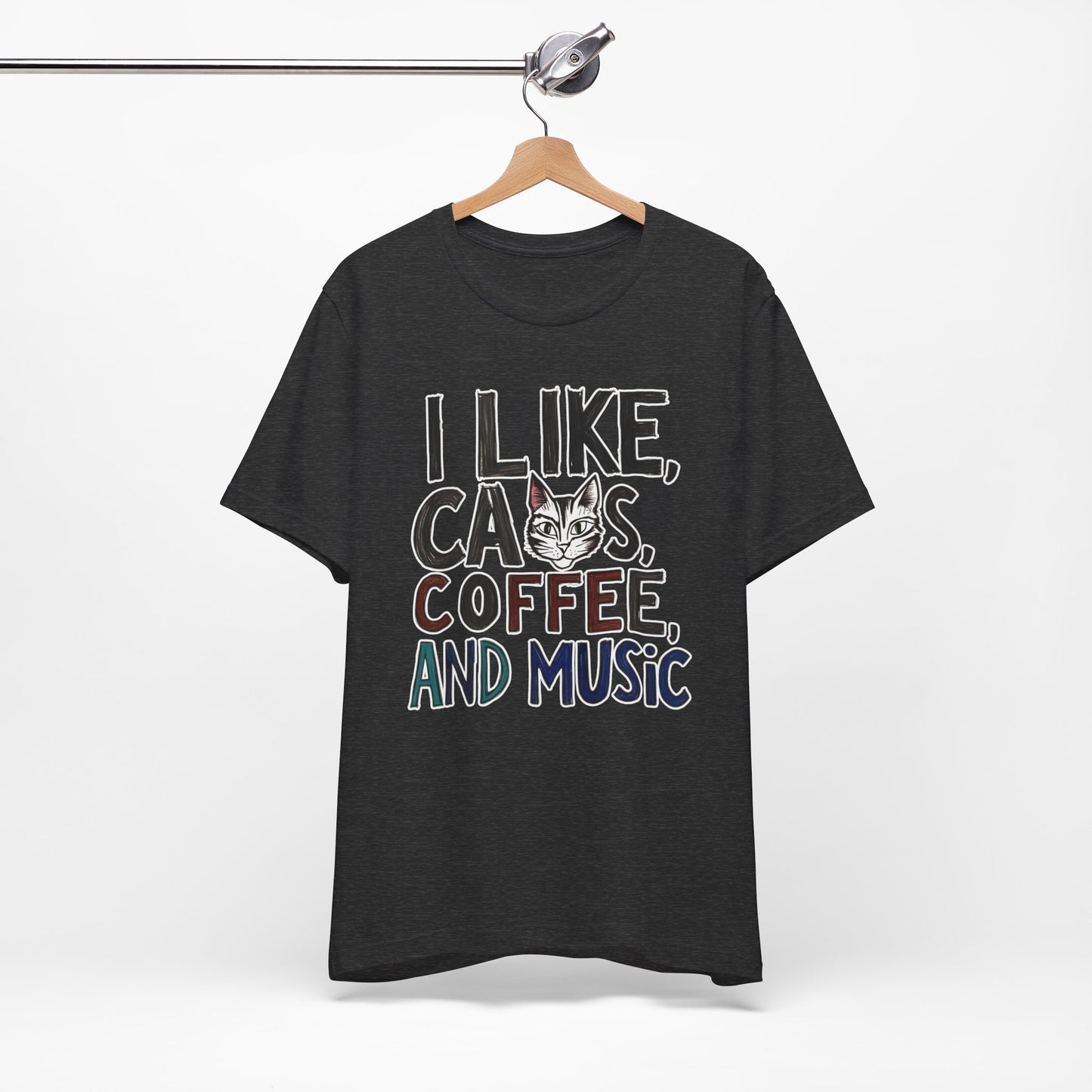 I like Cats, Coffee and Music T-Shirt