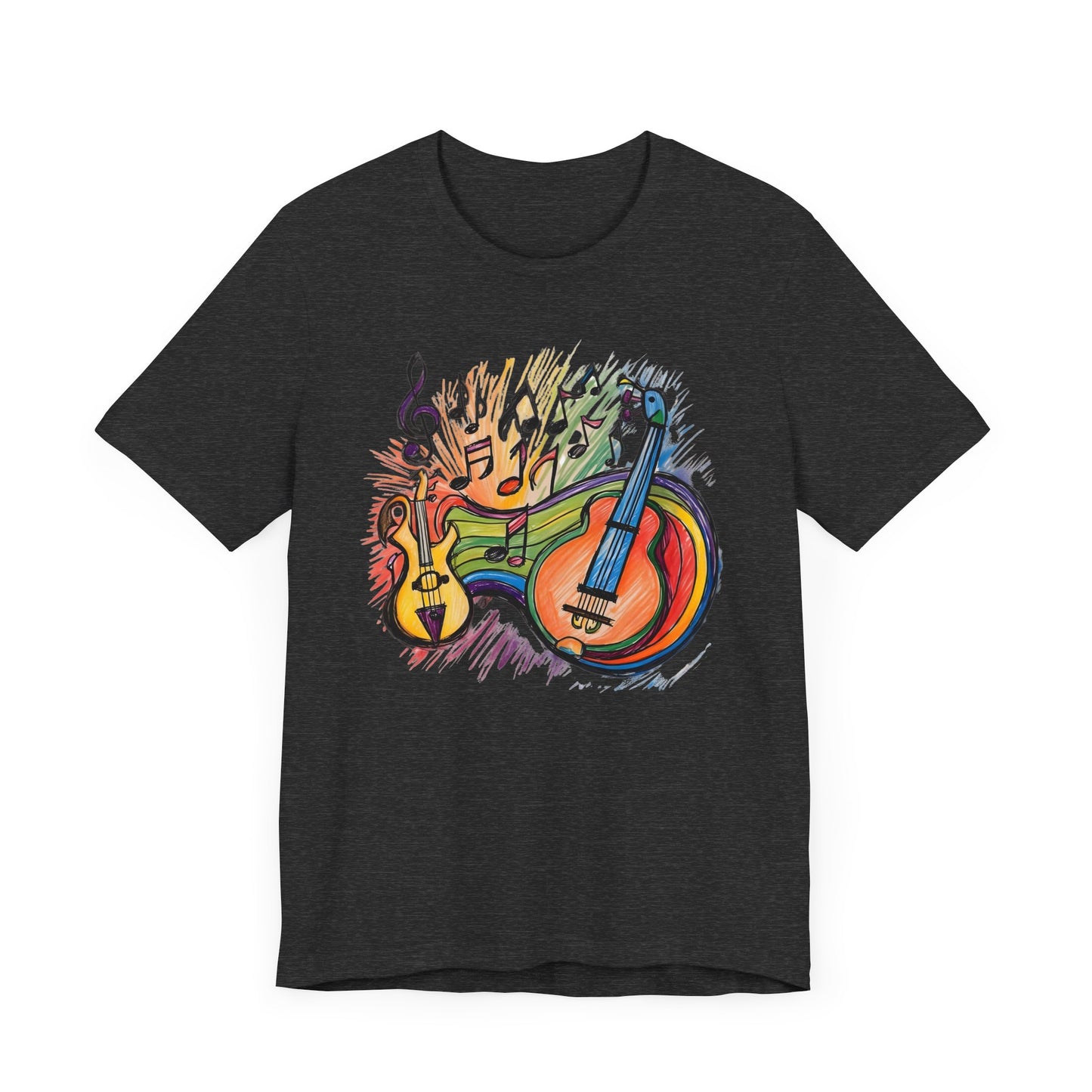 Color Guitars and Notes T-Shirt