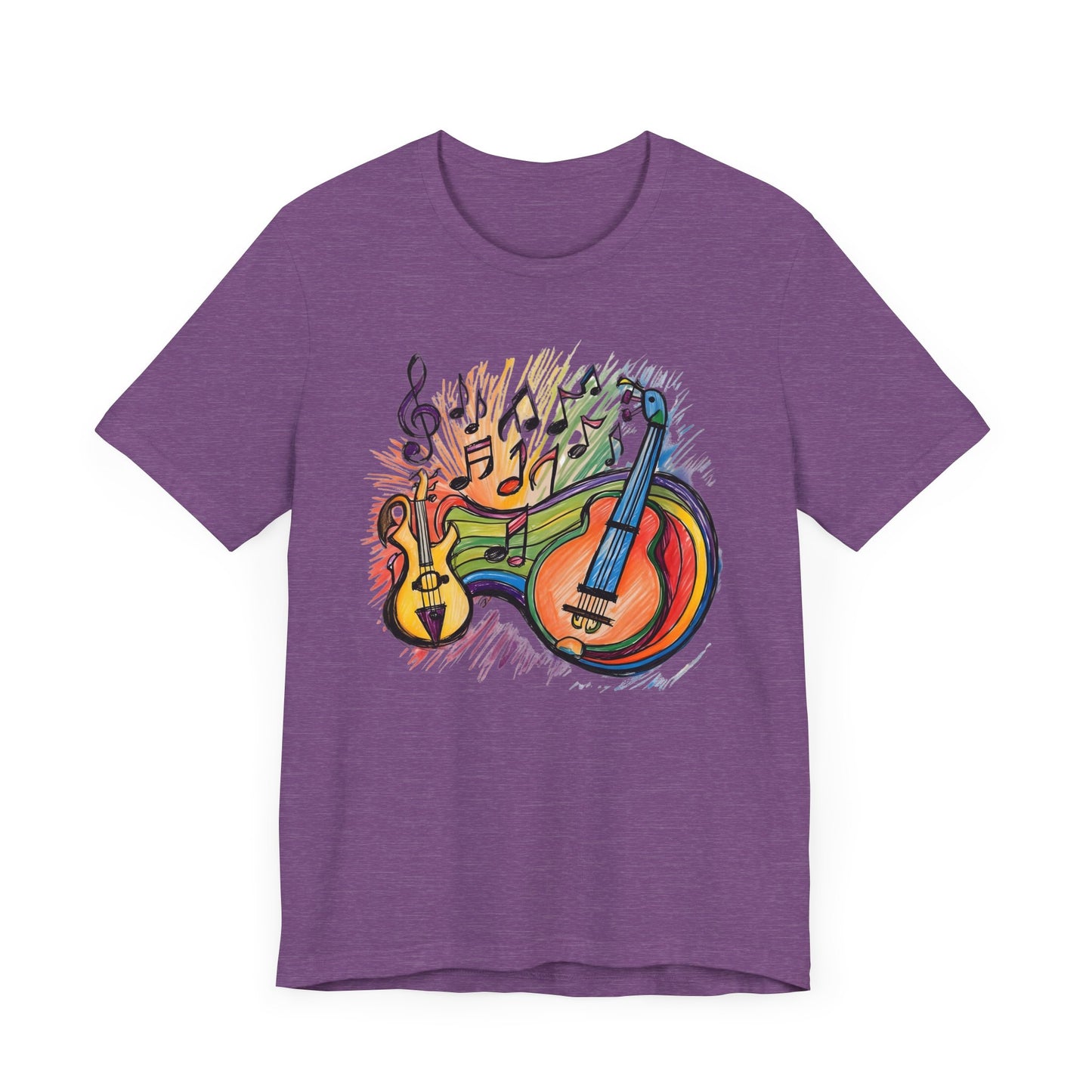 Color Guitars and Notes T-Shirt