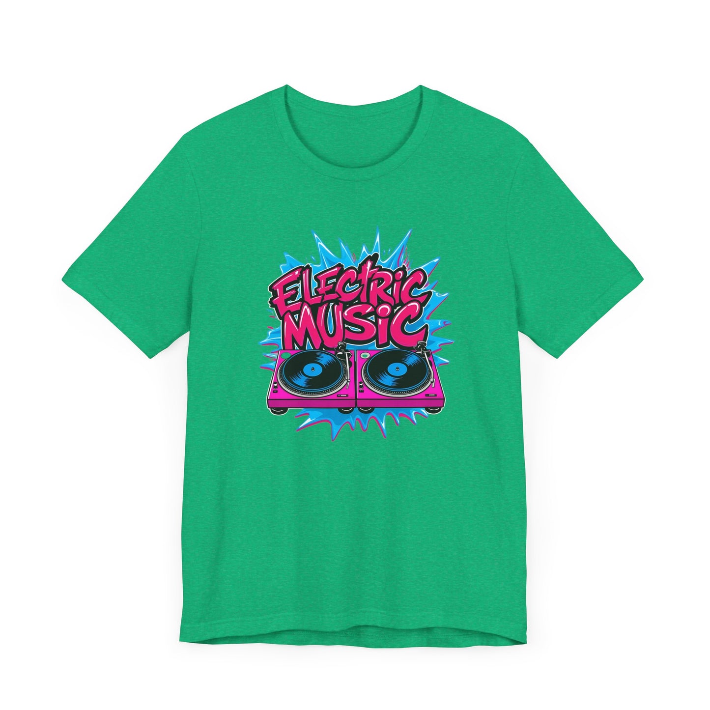Pink Electric Vinyl Record T-Shirt