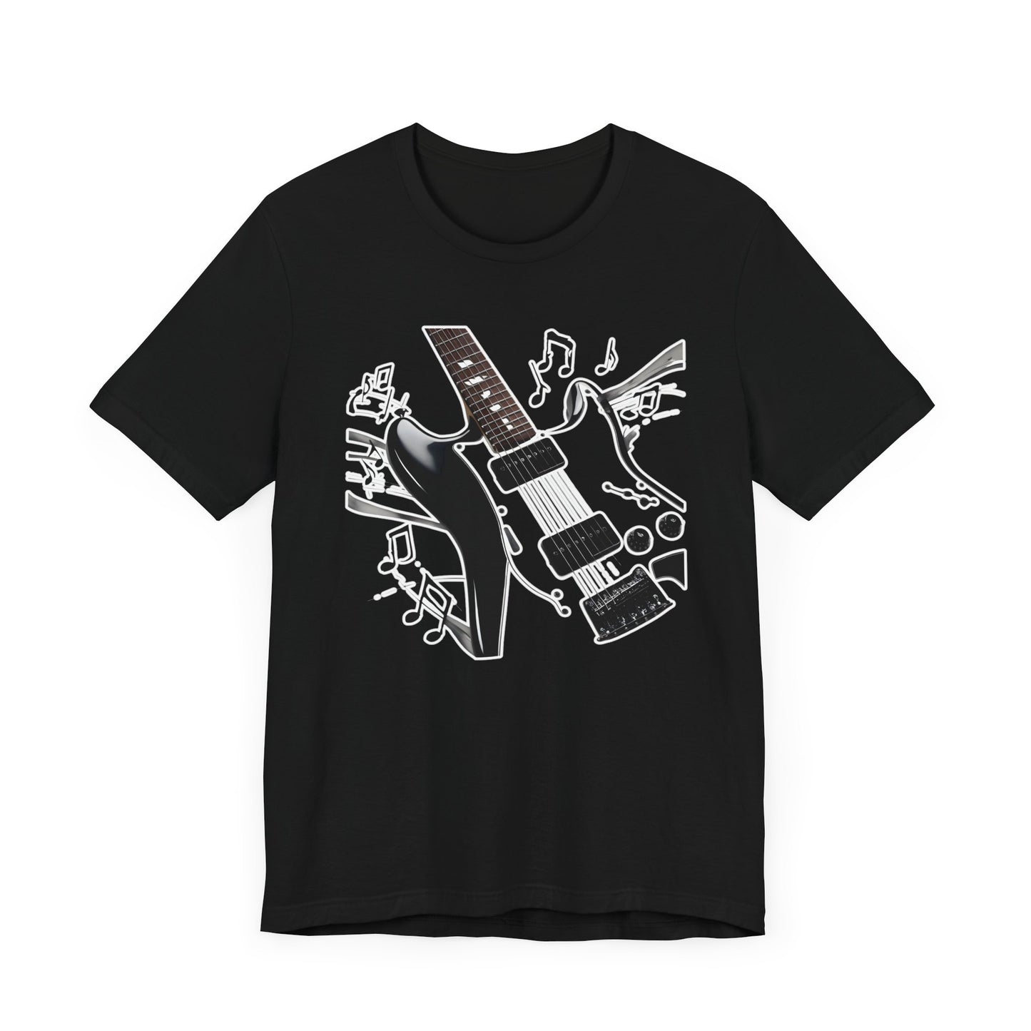 Black and White Guitar T-Shirt